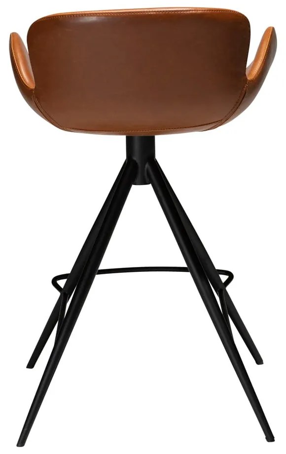 Koňakovohnedá barová stolička z imitácie kože DAN–FORM Denmark Gaia, výška 87 cm