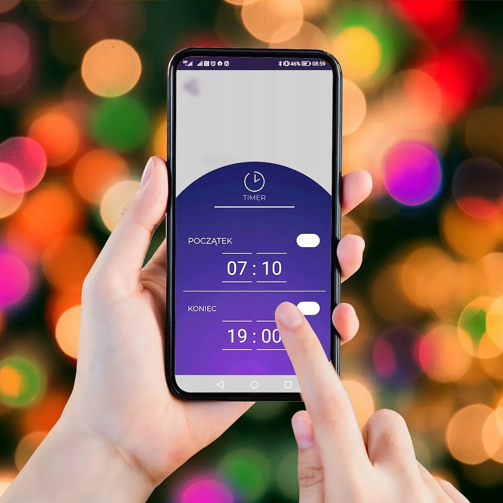 JU Svetlá SMART s aplikáciou, 500 LED, viacfarebné, napájané zo siete, vonkajšie