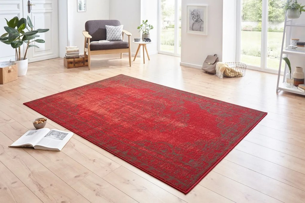 Hanse Home Collection koberce Kusový koberec Celebration 103461 Cordelia Red Grey - 80x150 cm