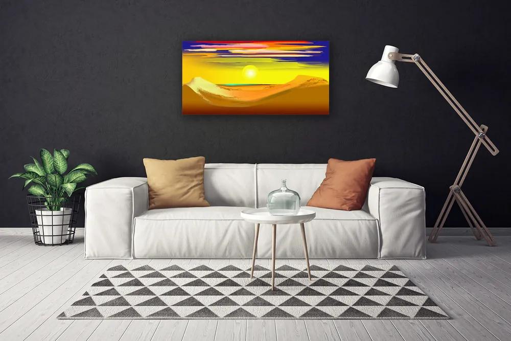 Obraz Canvas Púšť sĺnk umenie 120x60 cm