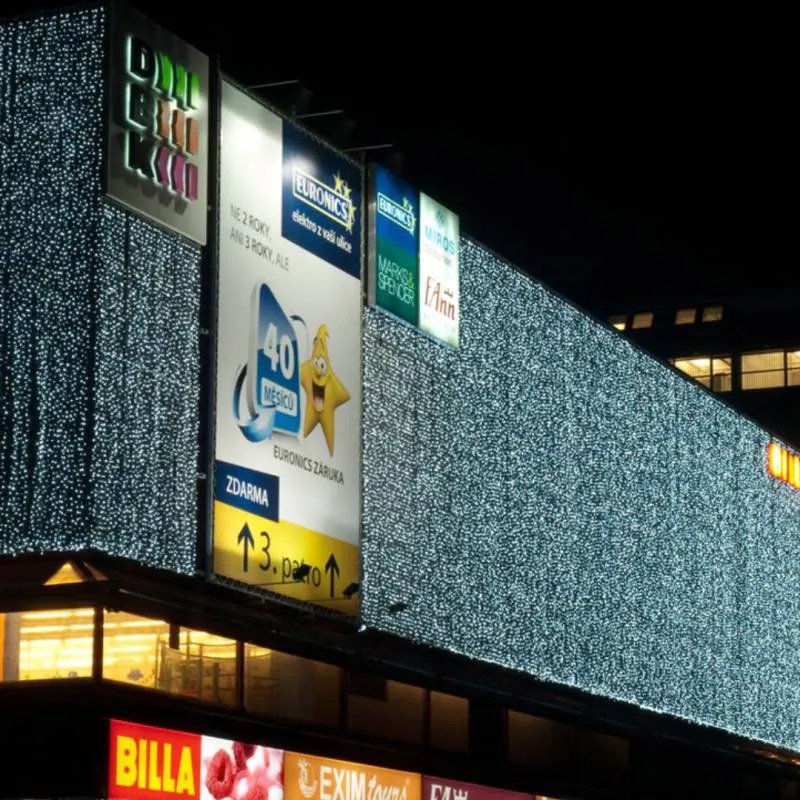 DECOLED LED světelná záclona, 1x5 m, ledově bílá, 500 diod, IP67