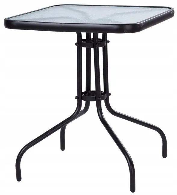 Záhradný stôl 60 cm Square čierny