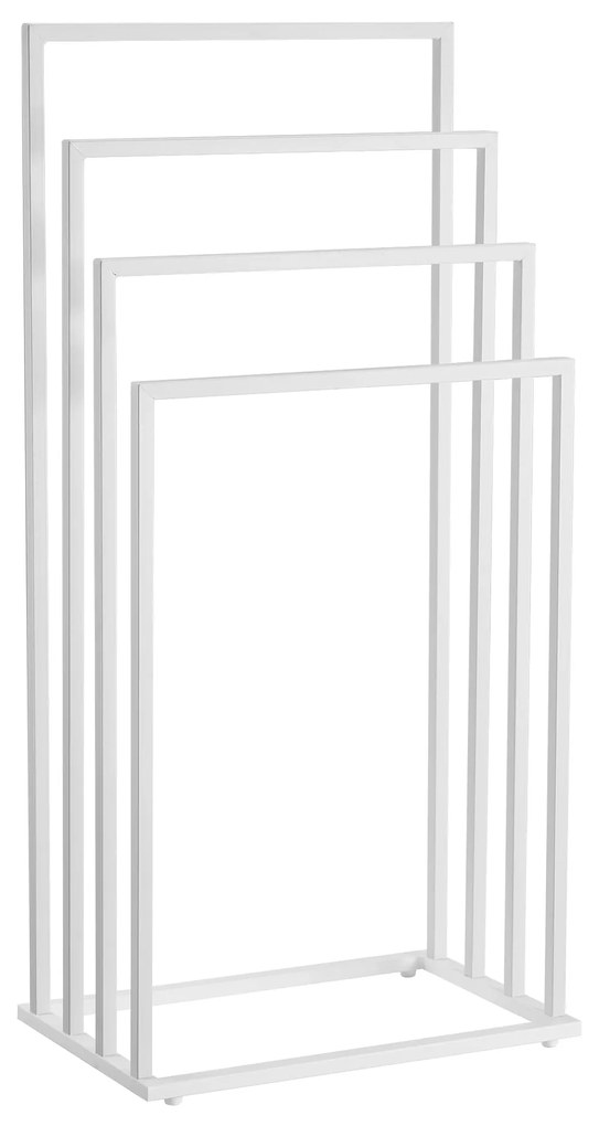 Stojan na uteráky LINESTRO kovový so 4 ramenami 93x45cm, biely
