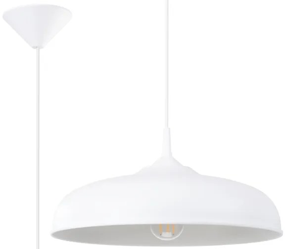 Sollux SL.1329 - Luster na lanku GINA 1xE27/15W/230V pr. 38 cm biela