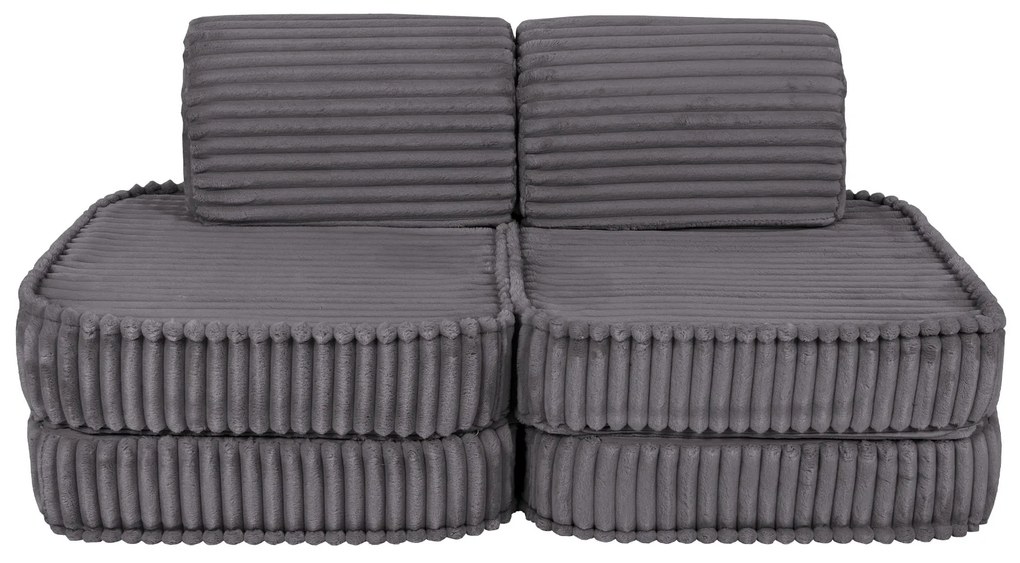 MeowBaby® Churros detská pohovka Basic, Jurassic Grey