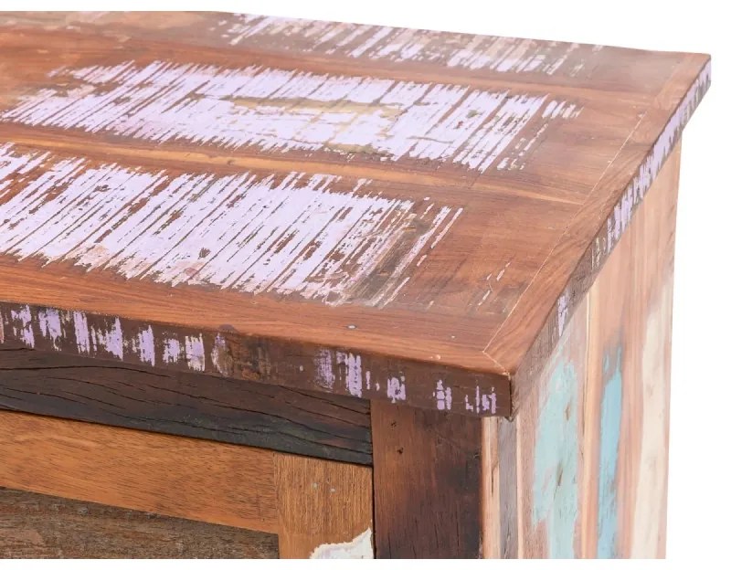 furniture-nabytek.cz - Masívny TV stolík Wakefield z recyklovaného dreva, lakovaný, viacfarebný – 150×50×60 cm