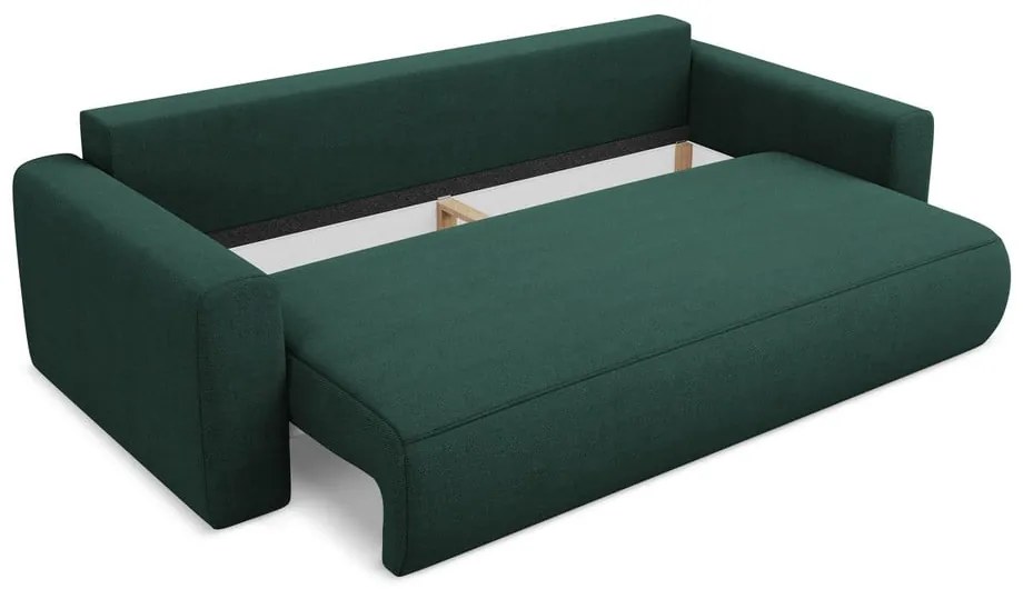 Zelená rozkladacia/s úložným priestorom pohovka 238 cm Kapua – Makamii