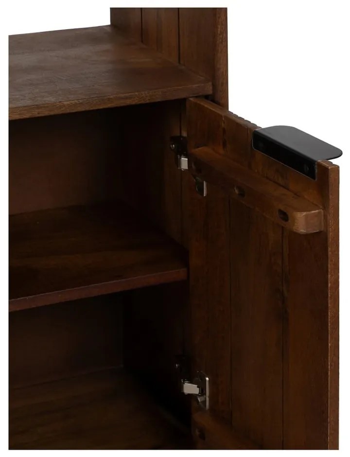 Hnedá knižnica z mangového dreva 60x190x30 cm Sagara – Ixia