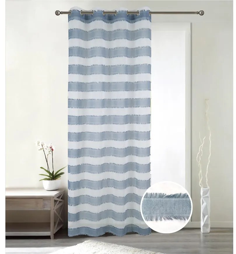 Závesy Evita  140X250  19588/  modrá