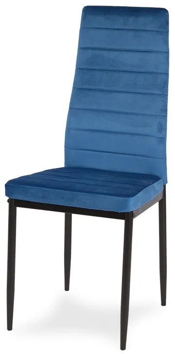 Dekorstudio Zamatová jedálenská stolička Collet modrá