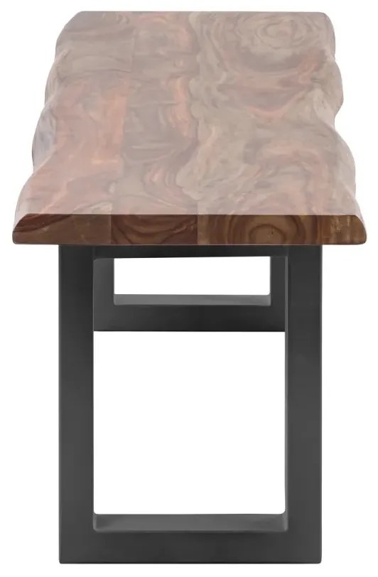 furniture-nabytek.cz - Masivní lavice Bullwer z palisandru, lakovaná, černá – 190×40 cm