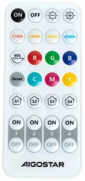 Aigostar - LED RGBW Stmievateľné nás. svietidlo MESH Smart LED/12W/230V + DO biela