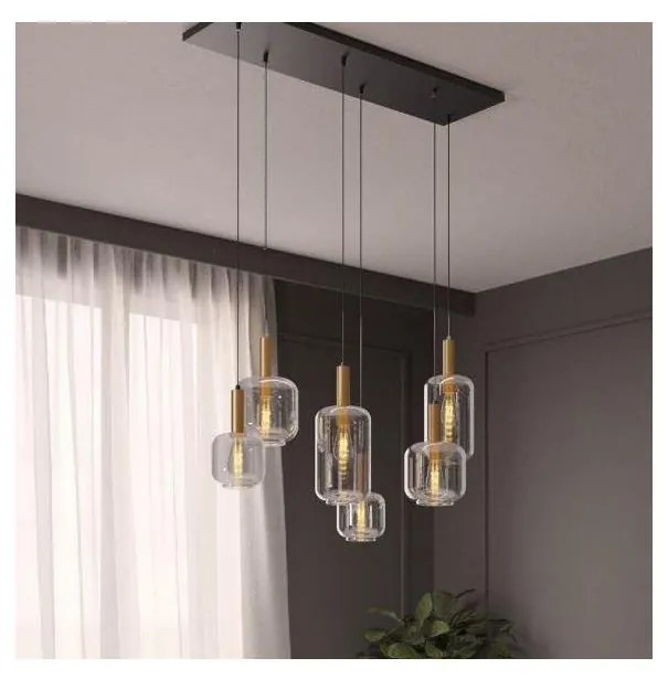 Redo 01-3215 - Luster na lanku BRINA 6xE27/23W/230V