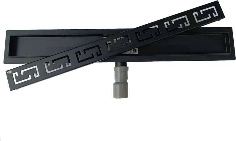 BPS-koupelny Sprchový odtokový žľab DL01 OMEGA G6 HYD-2665 70 cm, čierny