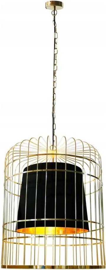 Luster na reťazi LONGIS 2xE27/60W/230V pr. 60 cm zlatá/čierna