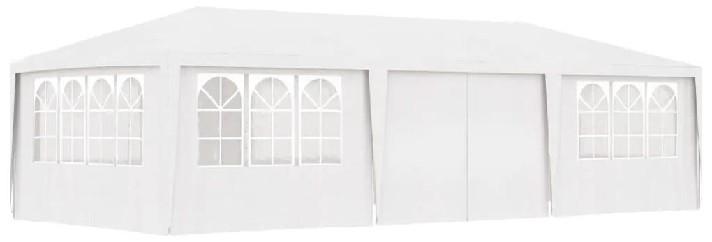 vidaXL Profesionálny párty stan+bočné steny 4x9 m, biely 90 g/m²