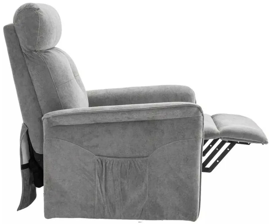 LuxuryForm DESIGN TV kreslo PEGAS s elektrickým polohovaním, masážou a výklopom - světle šedé