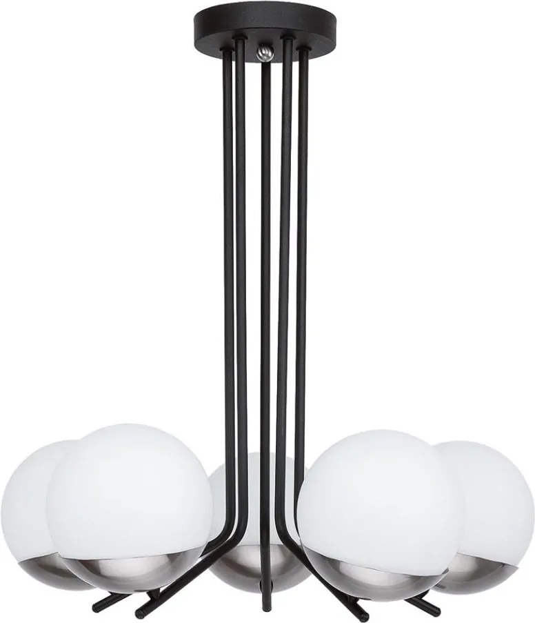 Jupiter 1724 - Luster na tyči SANTA 5xE14/40W/230V chróm