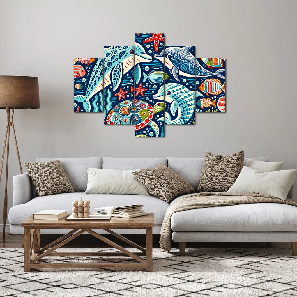 Obraz – Kreslené vodné zvieratká (150x105 cm)