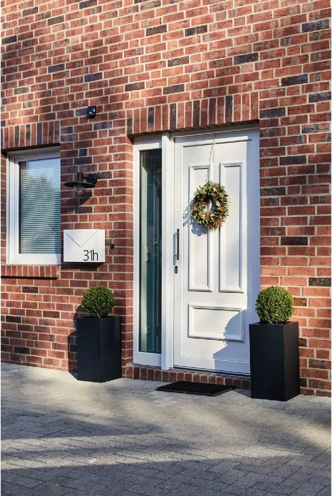 Kvetináč BLOCK, sklolaminát, výška 60 cm, antracit