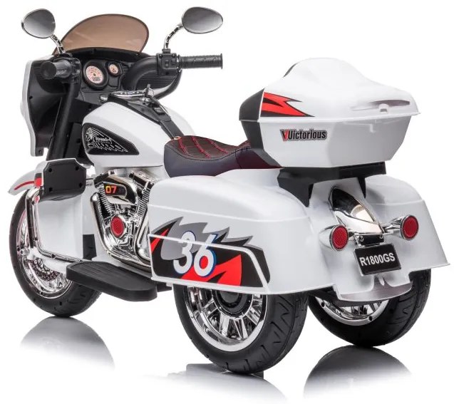Nabíjacia trojkolesová motorka Goldwing White