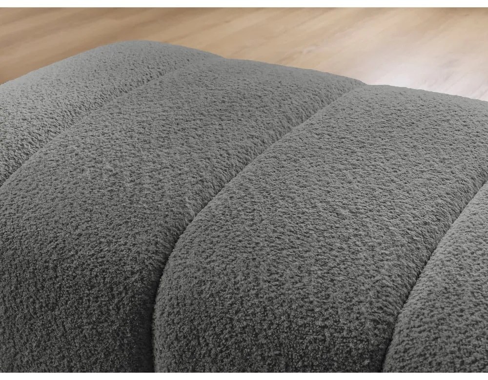 Tmavosivá podnožka z textílie buklé Annecy – Bobochic Paris