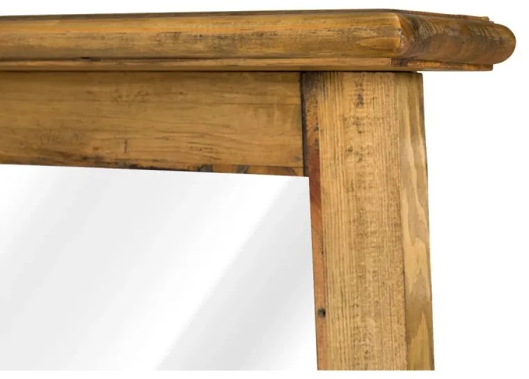 furniture-nabytek.cz - Masívne kúpeľňové zrkadlo Rangún z recyklovanej borovice, lakované, hnedé – 70×12×77 cm