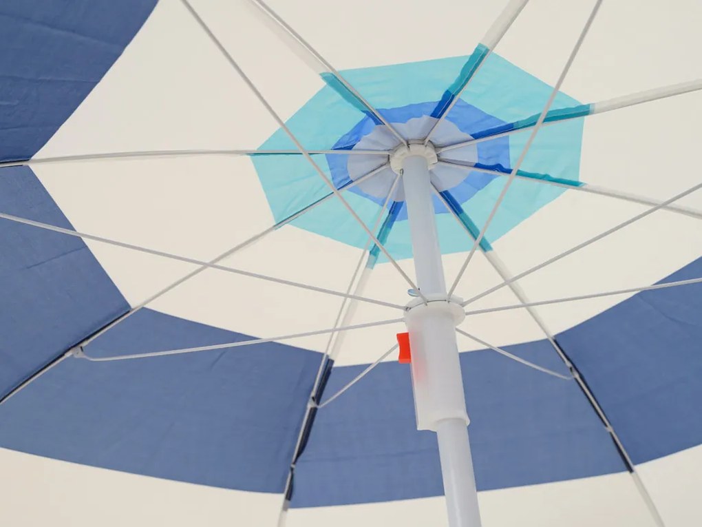 Slnečník BLUE STRIPES 180 cm, modrý