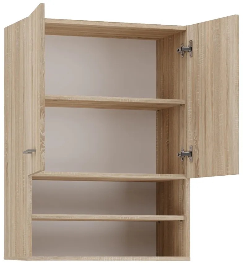 Dubová kúpeľňová skrinka s policami POLA III dub sonoma