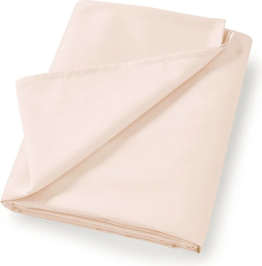 Béžová plachta z bavlneného saténu 230x260 cm Cotton Sateen – Bianca