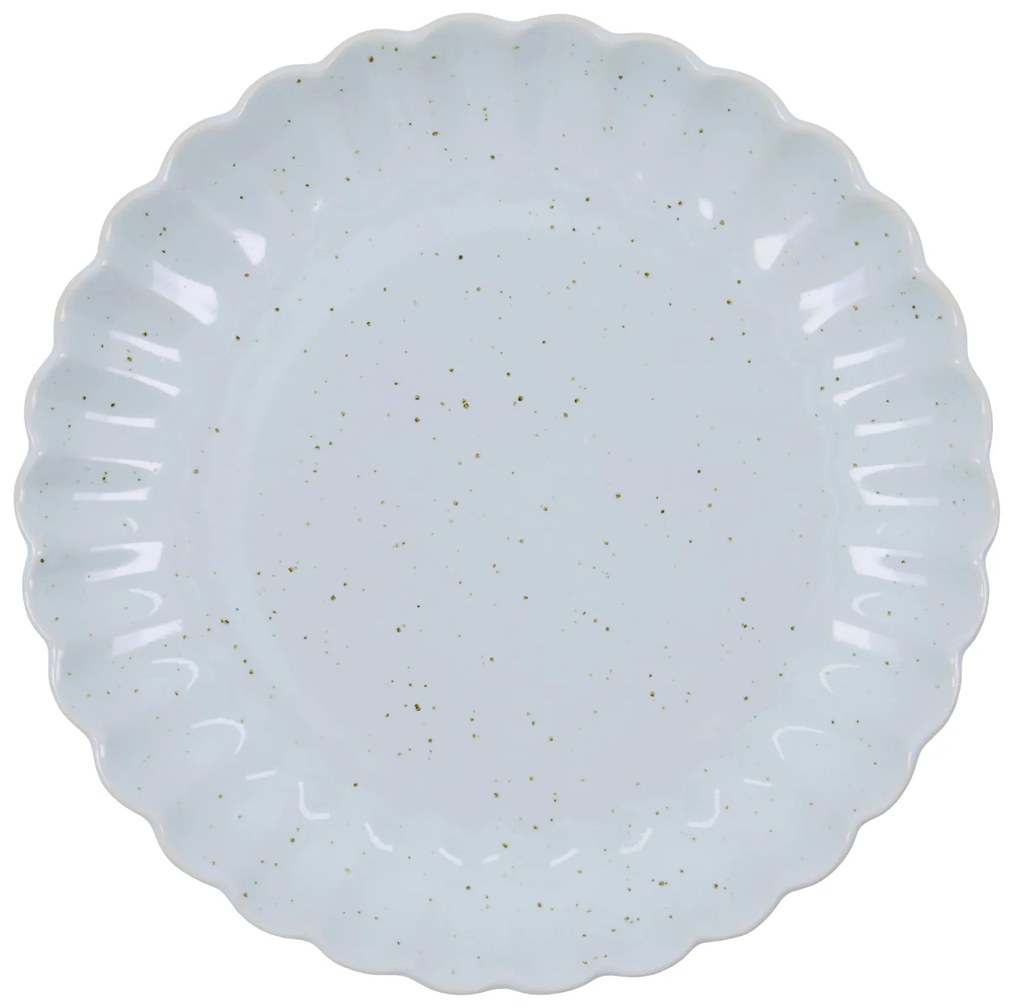 House Doctor Dezertný tanier Scallop Light Blue