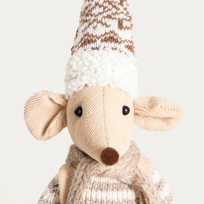 Vianočná dekorácia RATTO sediaca myš 752223