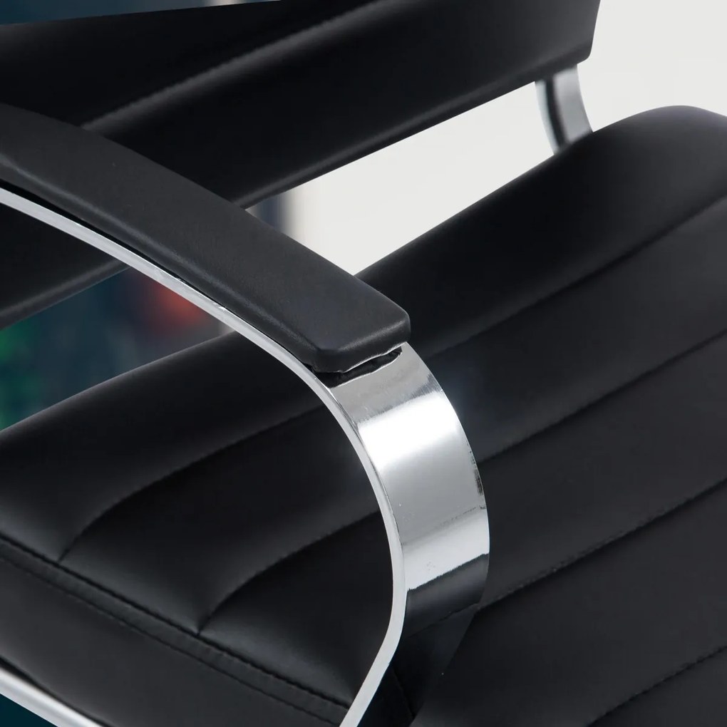 Kancelárska stolička Oakland - koženka - Čierna