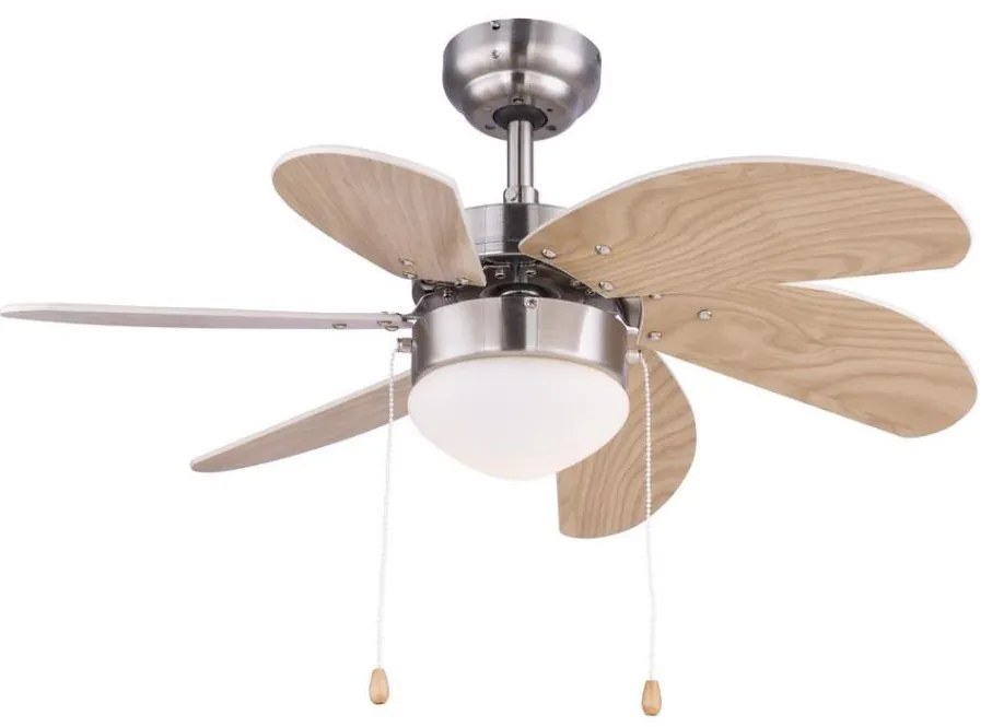 Globo 03809 - Stropný ventilátor RIVALDO 1xE14/60W/230V