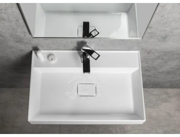 Sapho - Umývadlo na dosku GODIVA 68x44 cm mramor/biela