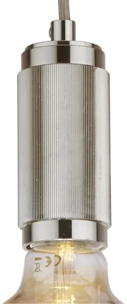 Searchlight 77651SS - Závesný luster na lankách SUSPENSION 1xE27/60W/230V strieborný