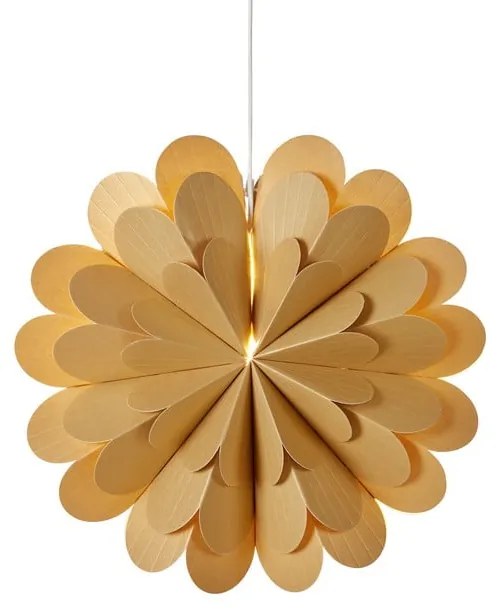 Závesná svetelná dekorácia s vianočným motívom v zlatej farbe ø 45 cm Maravilla – Markslöjd