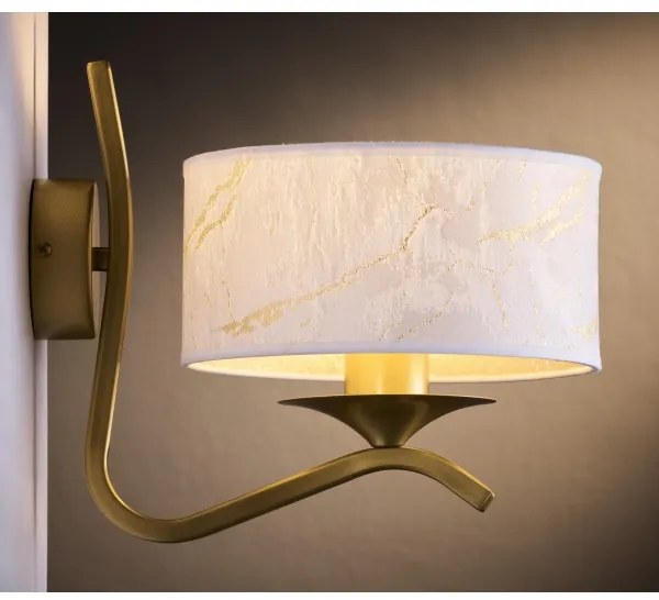 Jupiter 2111 - Nástenné svietidlo KASZMIR 1xE27/15W/230V biela/zlatá/mramorový dekor