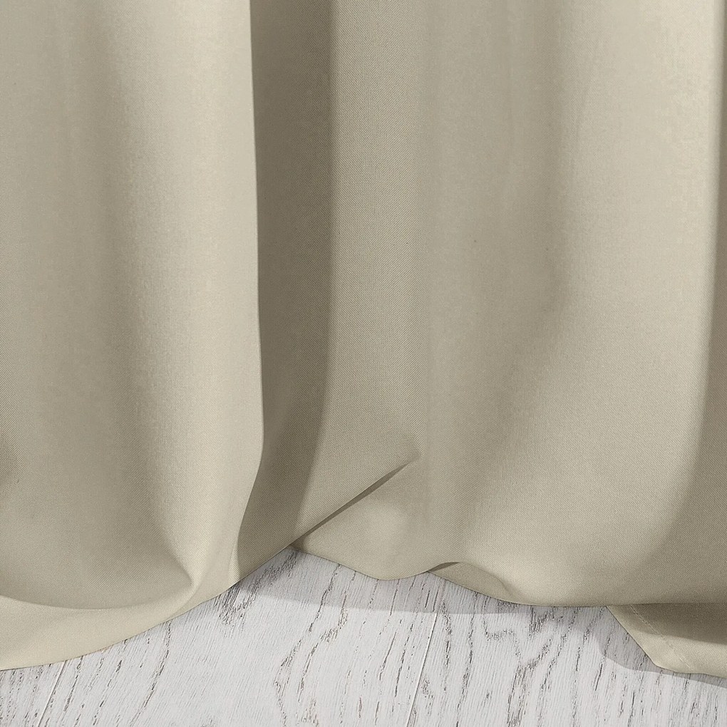 ZÁVES NA PÁSKE RITA 140X270 CM TMAVOBÉŽOVÁ