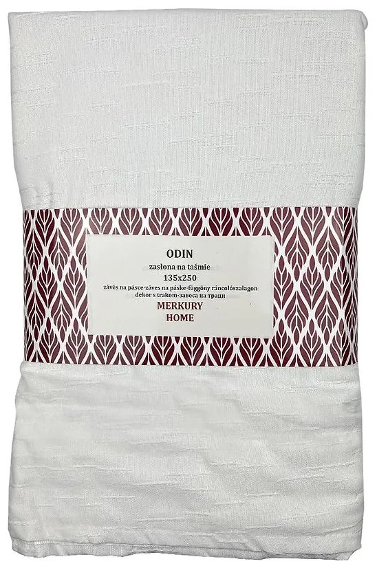 Záves Odin na páske 135x250 biela Merkury Home
