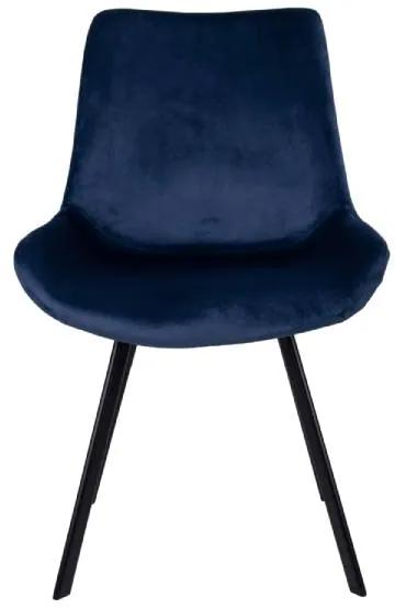 Drammen jedálenská stolička modrá/zamat