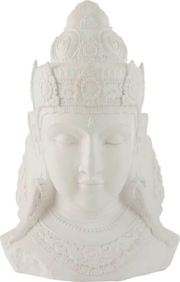 Biela dekorácie hlava Buddha - 56 * 41 * 84 cm
