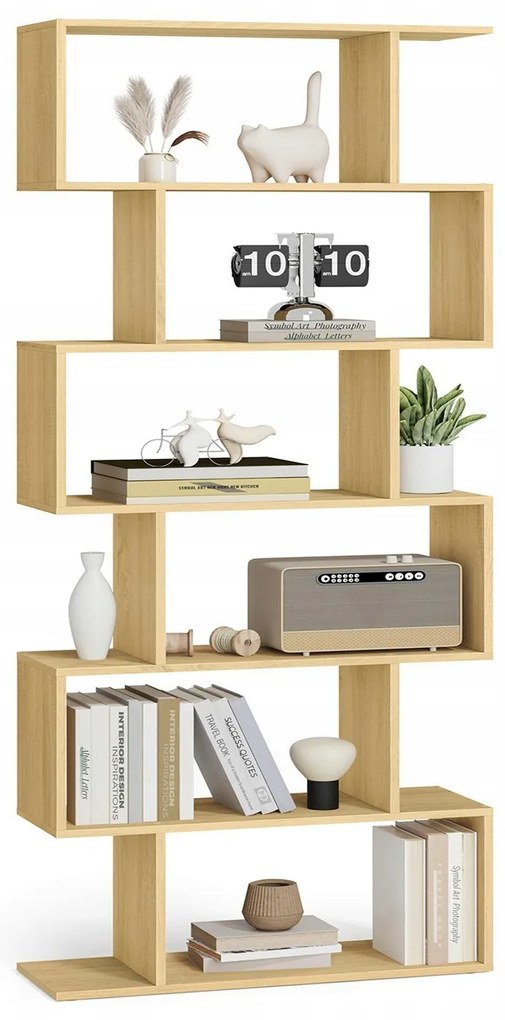 Knižnica Vasagle Medo 70 cm svetlohnedá