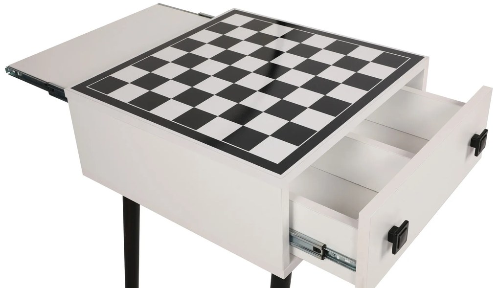 Šachový stolík Chess (Biela + Čierna). Akcia -19%. Vlastná spoľahlivá doprava až k Vám domov. 1072667