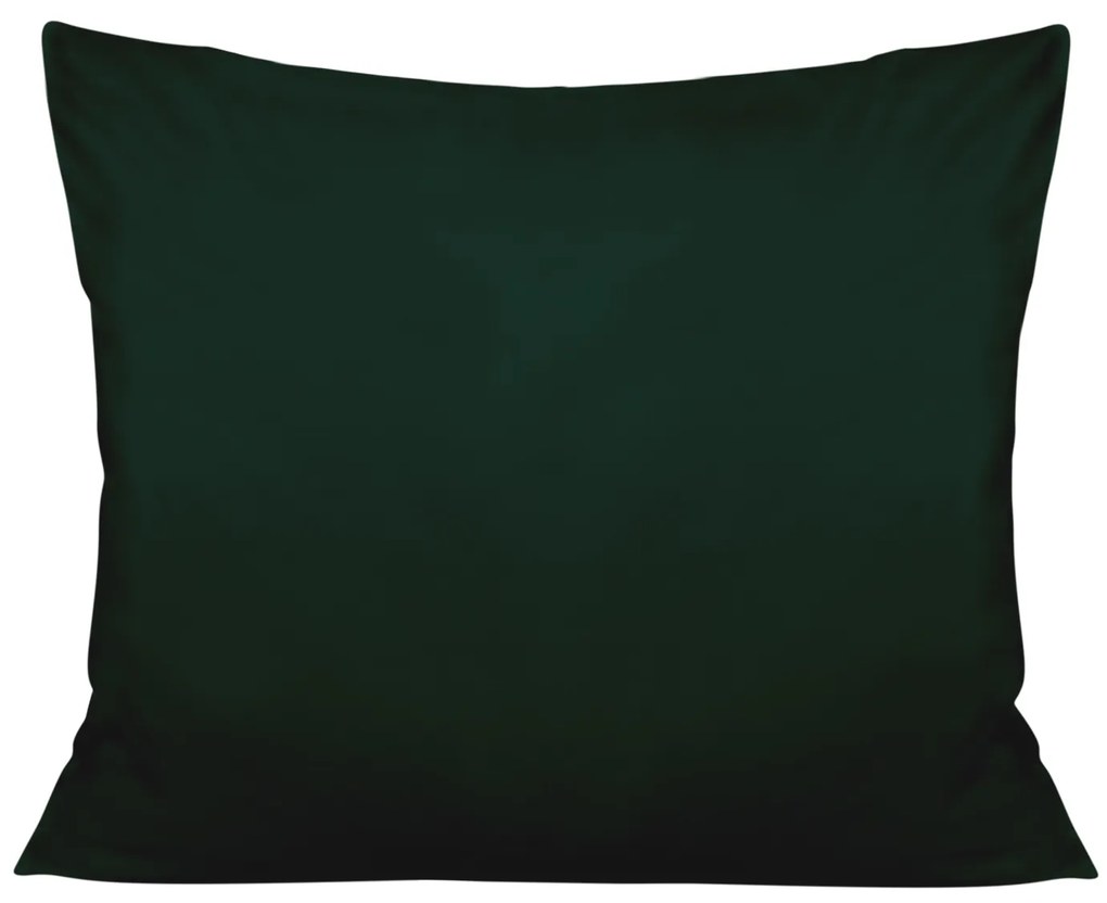 SATÉNOVÁ OBLIEČKA NA VANKÚŠ 50X80 CM TMAVOZELENÁ