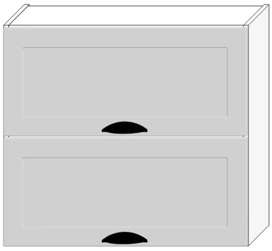 Kuchynská skrinka Adele W80grf/2 Šedá Mat/Biely