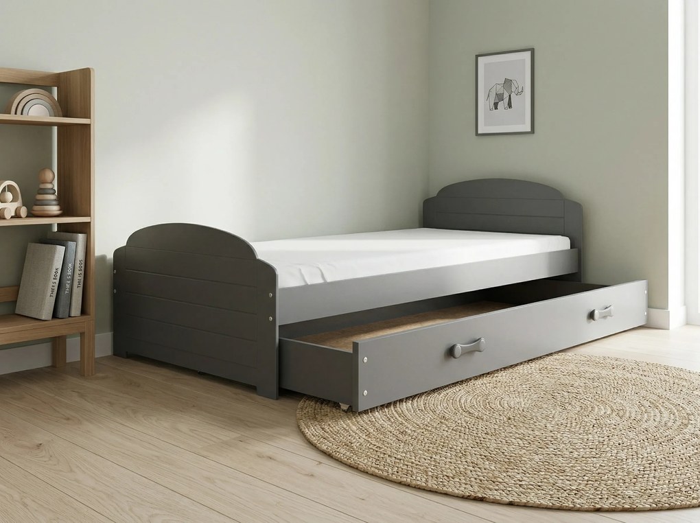 Posteľ LILI 200x90 grafitová