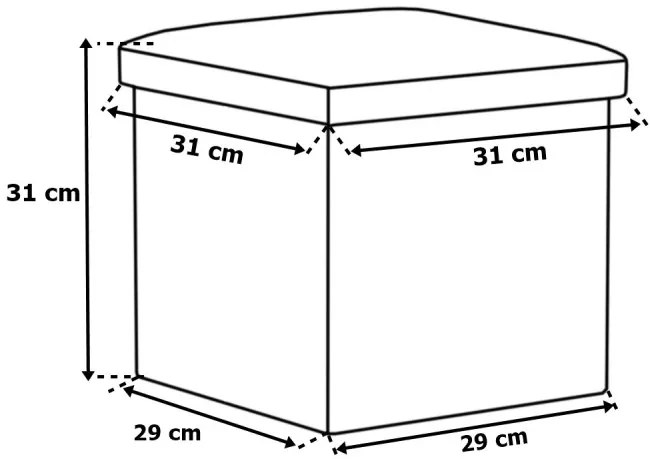 Úložná taburetka DIEGO M grafitová