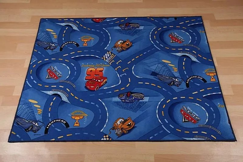 Detský koberec CARS modrý