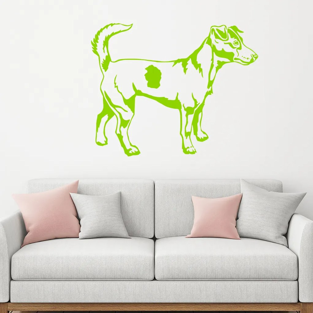 Veselá Stena Samolepka Jack Russell Teriér Farba: modrá, Veľkosť: 100 x 80 cm